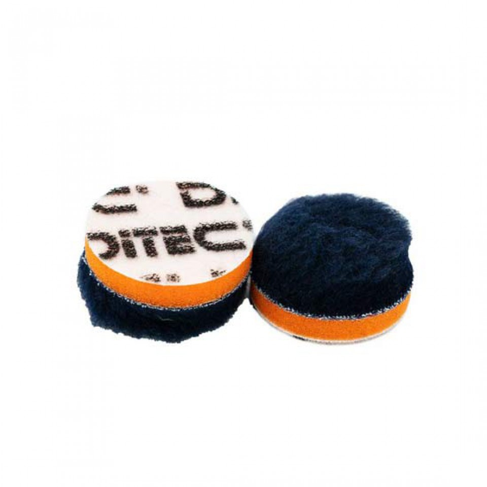 Ditec 2 tum polerrondell Ø 50 mm uldpude Blå 5-pak